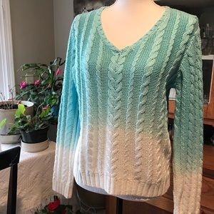 Talbots sz M cable knit pullover sweater